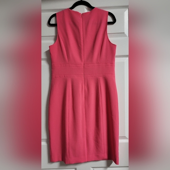 Black Label by Evan Picone - Pink, Sleeveless, Lined, Fitted Dress - Size 10 - Picture 5 of 6